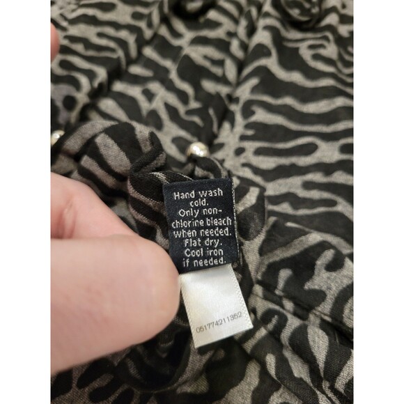 Sleepwear Dress Nightgown Womens Medium Animal Print Lightweight Semi Sheer - Picture 10 of 10